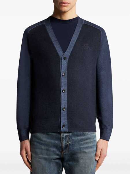 Cardigane ETRO Etro Pegasus Wool Cardigan BLUE Barbati (BM 14741234) 2