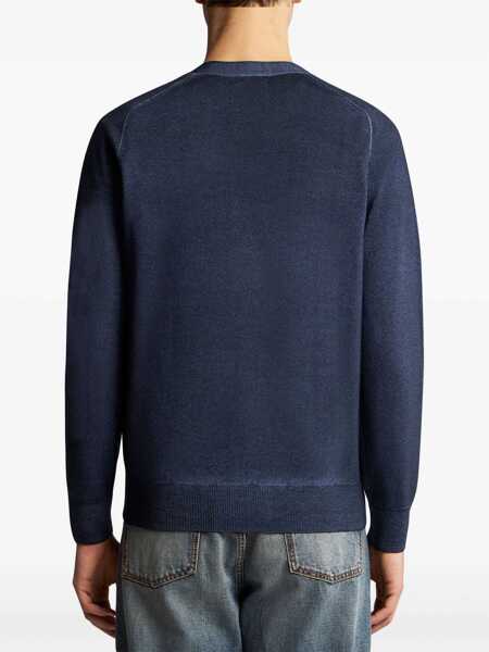 Cardigane ETRO Etro Pegasus Wool Cardigan BLUE Barbati (BM 14741234) 3