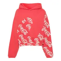Bluze de trening Red Hoodie Erl X Coca Cola In Cotton Man Barbati