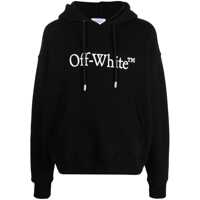 Bluze de trening Off-White Black Hoodie In Cotton With White Logo Barbati
