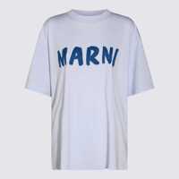 Tricouri Marni White Cotton T-Shirt Femei