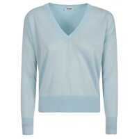 Pulovere Base Cotton Blend V-Neck Sweater Femei