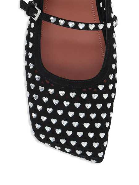 Balerini AMINA MUADDI Amina Muaddi Flat Shoes BLACKWHITE CRYSTAL Femei (BM 14767948) 4