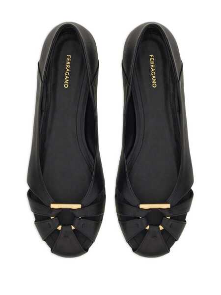 Balerini Salvatore Ferragamo Salvatore Ferragamo Leather Ballet Flats Black Femei (BM 14772904) 4