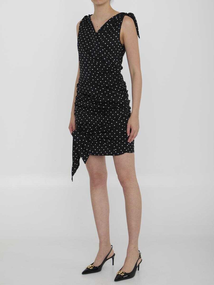 Rochii Dolce & Gabbana Midi Dress With Polka-Dot Print Black Femei (BM 14774344) 2