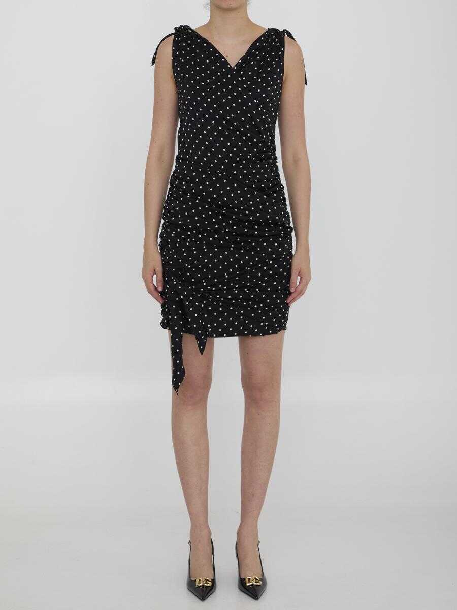 Rochii Dolce & Gabbana Midi Dress With Polka-Dot Print Black Femei (BM 14774344) 1
