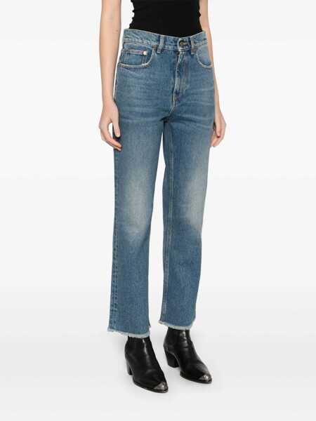 Blugi Golden Goose Golden Goose Used-Effect Hem Detail BLUE Femei (BM 14778667) 3