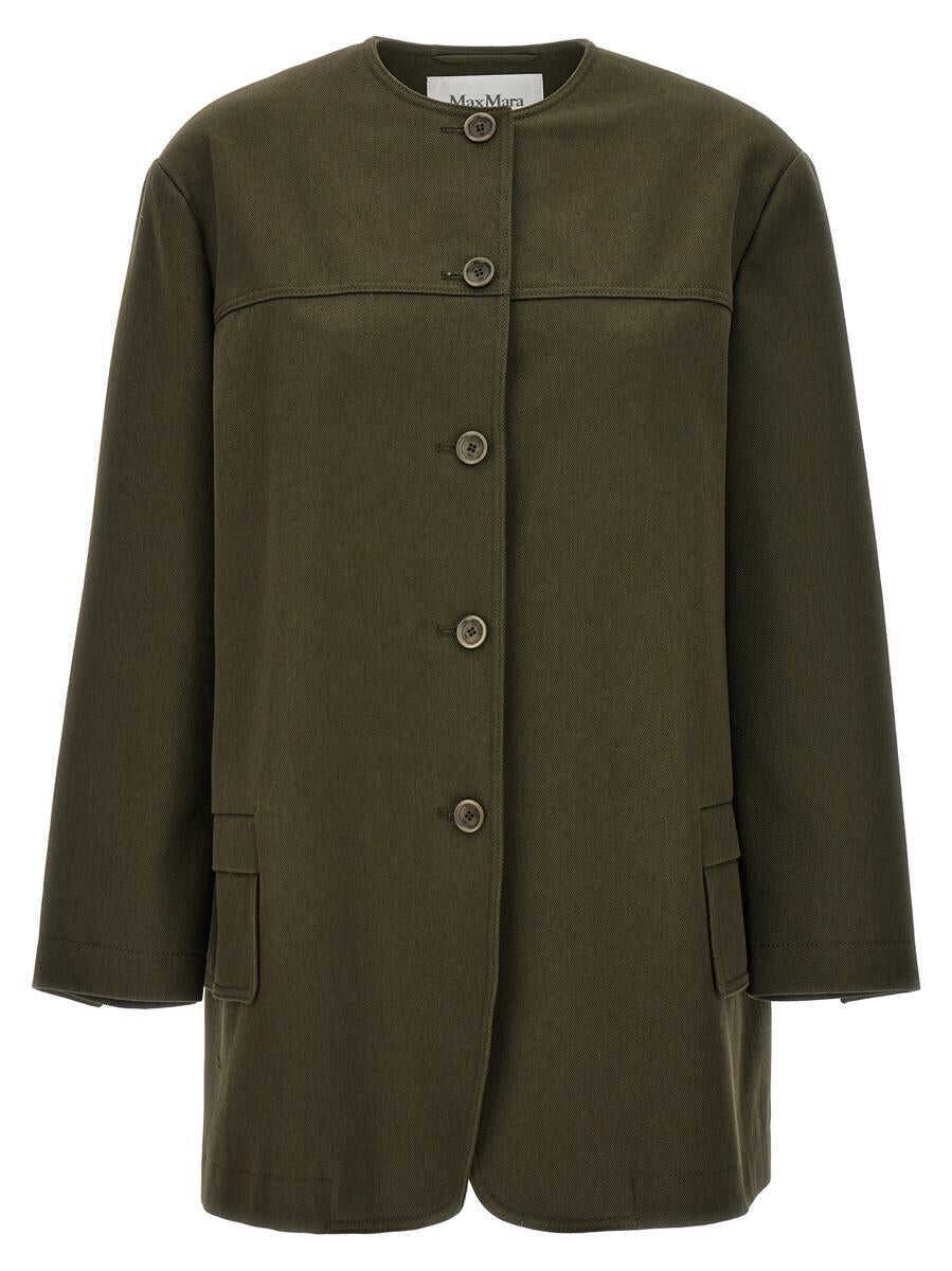 Geci Max Mara Max Mara Recital Midi Jacket GREEN Femei (BM 14780965) 1