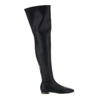 Bocanci 'Galaxy' Black Over The Knee Boots In Leather Woman Femei