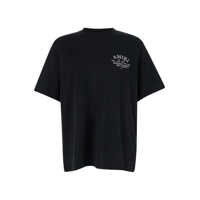 Tricouri Black Crewneck T-Shirt With Amiri Arts District Logo Print In Cotton Man Barbati