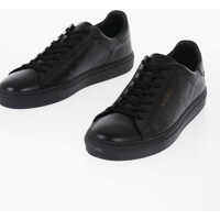 Sneakers Leather All Round Low-Top Sneakers With Textured Leather Det Barbati