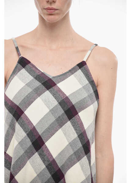 Rochii lungi Woolrich Checkered Archive Long Dress White Femei (BM 14793268) 3