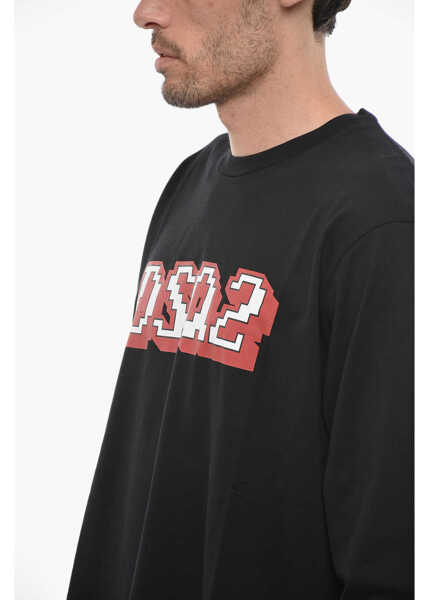 Tricouri DSQUARED2 Skater Fit T-Shirt With Logo Print Black Barbati (BM 14793304) 3