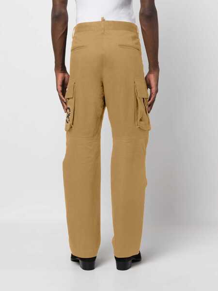Pantaloni casual DSQUARED2 Cargo Drawstringed Pants Beige Barbati (BM 14793313) 4