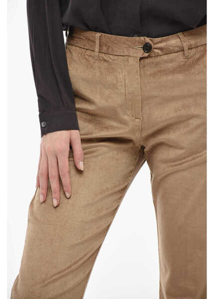 Pantaloni casual Woolrich Corduroy Wide Leg Pants Beige Femei (BM 14793433) 3