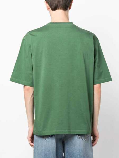 Tricouri DSQUARED2 Loose Fit T-Shirt With Logo Print Green Barbati (BM 14793490) 4