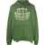DSQUARED2 Ragian Hoodie Sweatshirt With Lettering Print Green