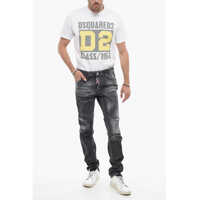 Blugi drepti DSQUARED2 pentru Barbati - Blugi drepti DSQUARED2 Cool Guy Denims With Paint Motif Black Barbati (BM 14793511) - B-mall.ro