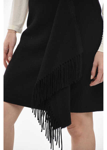 Fuste casual Woolrich Fringed Wrap Skirt Black Femei (BM 14793652) 3