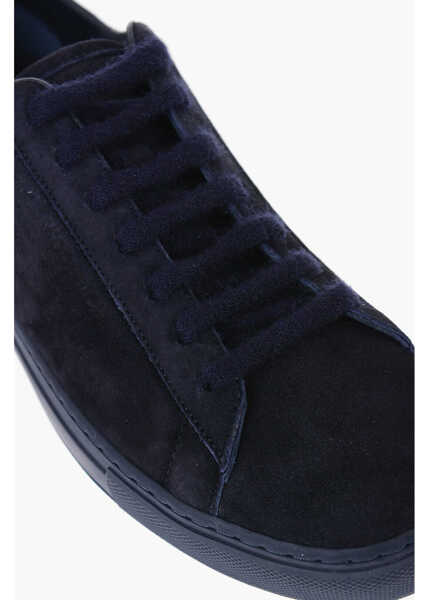 Sneakers Woolrich Suede All Round Low-Top Sneakers With Textured Leather Detai Midnight Blue Barbati (BM 14793655) 4