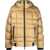 DSQUARED2 Logo Printed Down Jacket With Zipped Pockets Beige