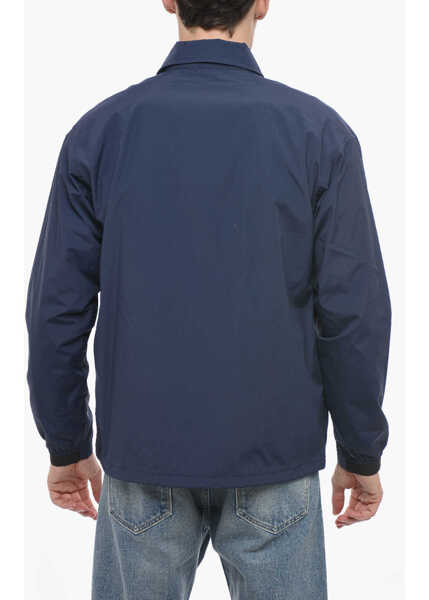 Jachete Woolrich Nylon Mountain Stroll Overshirt With Snap Buttons Blue Barbati (BM 14793817) 2