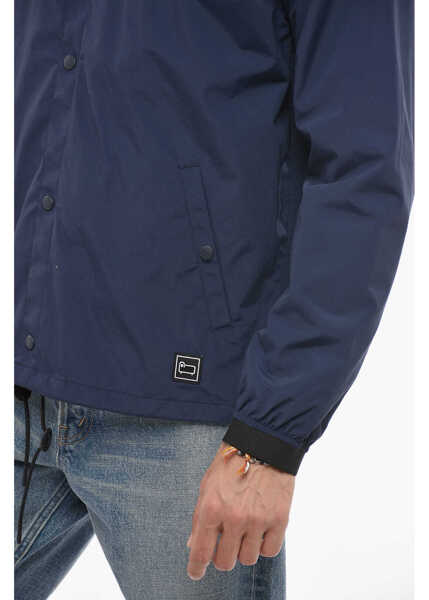 Jachete Woolrich Nylon Mountain Stroll Overshirt With Snap Buttons Blue Barbati (BM 14793817) 3