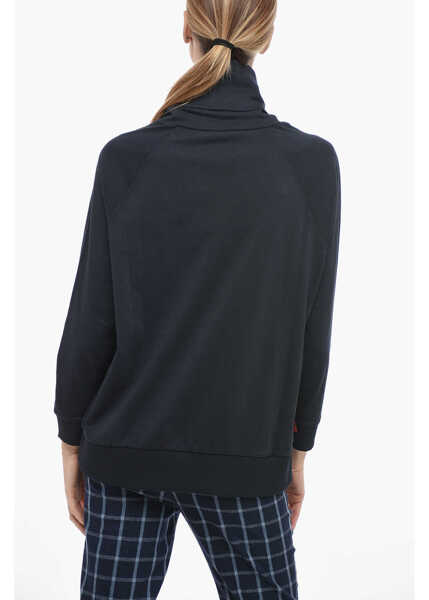 Pulovere Woolrich Wool And Cotton Sweater With Turtleneck Blue Femei (BM 14793883) 2