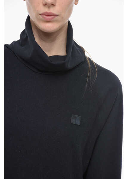 Pulovere Woolrich Wool And Cotton Sweater With Turtleneck Blue Femei (BM 14793883) 3