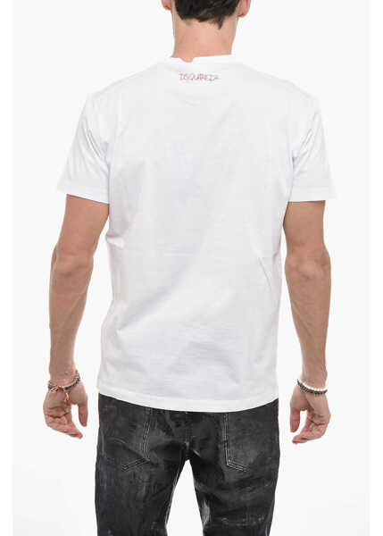 Tricouri DSQUARED2 Cool Fit T-Shirt With Graphic Print White Barbati (BM 14793907) 2