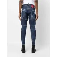 Blugi drepti DSQUARED2 pentru Barbati - Blugi drepti DSQUARED2 Dark-Washed Tidy Biker Denims With Distressed Detail Blue Barbati (BM 14793931) - B-mall.ro