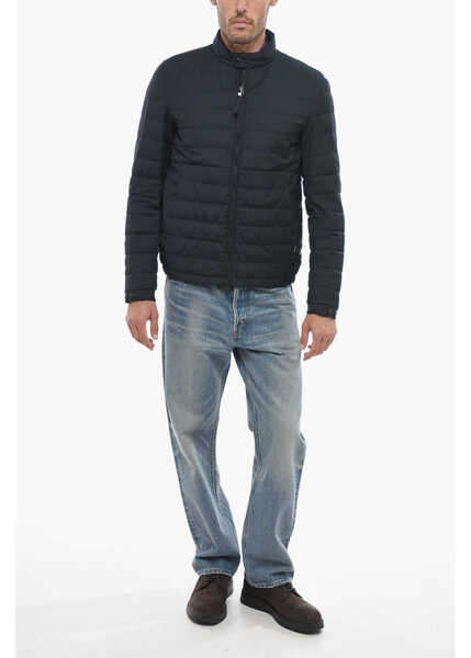 Geci de iarna Woolrich Quilted Luxe Lightweight Down Jacket With Zip Closure Blue Barbati (BM 14794033) 4