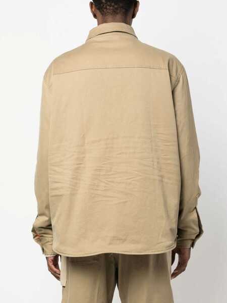 Geci Parka DSQUARED2 Denim Utility Jacket With Quilted Lining Beige Barbati (BM 14794114) 4