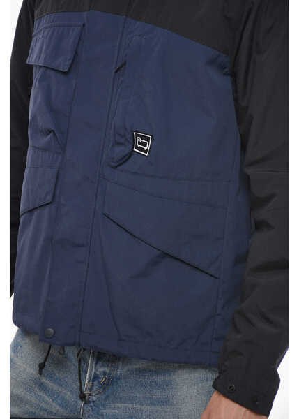 Jachete Woolrich Two-Tone Mountain Stroll Utility Jacket With Hood Blue Barbati (BM 14794201) 3