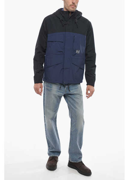 Jachete Woolrich Two-Tone Mountain Stroll Utility Jacket With Hood Blue Barbati (BM 14794201) 4