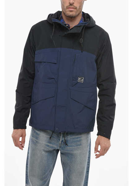 Jachete Woolrich Two-Tone Mountain Stroll Utility Jacket With Hood Blue Barbati (BM 14794201) 1