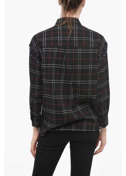 Camasi casual Woolrich Tartan Flannel Shirt Black Femei (BM 14794249) 2