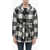 Woolrich Archive Double-Breasted Plaid Check Coat Black & White