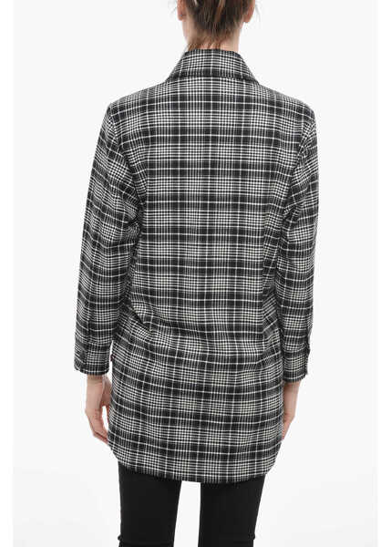 Camasi casual Woolrich Checkered Alaskan Overshirt Black & White Femei (BM 14794420) 2