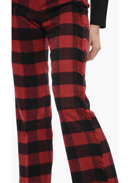 Pantaloni casual Woolrich Stretch Wool Pants With Check Pattern Black Femei (BM 14794435) 3