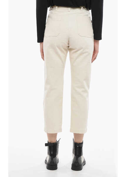 Blugi drepti Woolrich Cropped Straight-Leg Denims White Femei (BM 14794450) 2