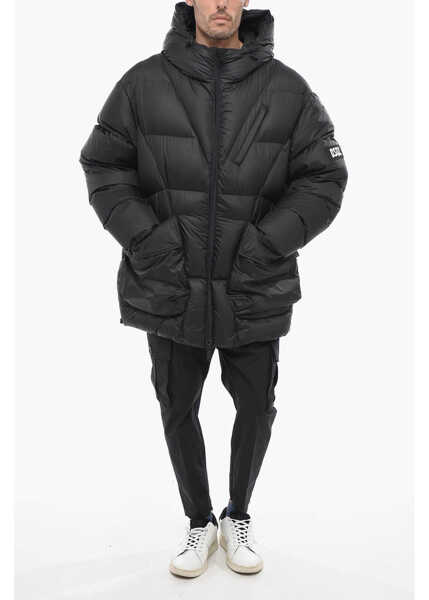 Geci de iarna DSQUARED2 Oversized Down Jacket With Flap Pockets Black Barbati (BM 14794483) 4