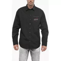 Camasi casual Dropped Shoulder Shirt With Contrasting Logo Barbati