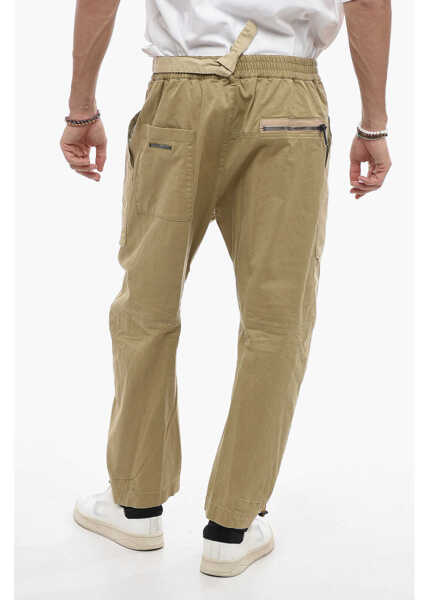 Pantaloni casual DSQUARED2 Two-Toned Pully Pants With Buckle Beige Barbati (BM 14794507) 2