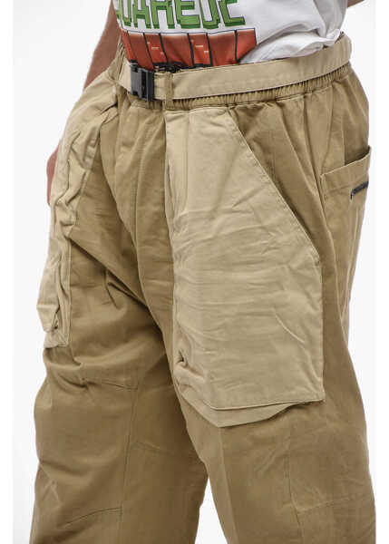 Pantaloni casual DSQUARED2 Two-Toned Pully Pants With Buckle Beige Barbati (BM 14794507) 3