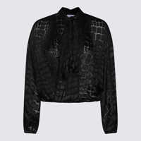 Camasi Blumarine Black Viscose Shirt Femei