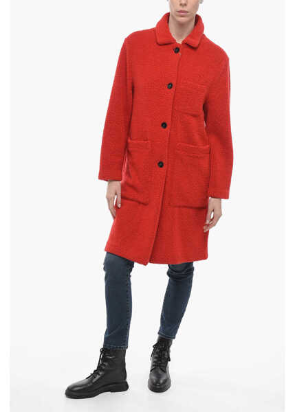 Paltoane Woolrich Boucl Wool Hazelton Coat Red Femei (BM 14798902) 4