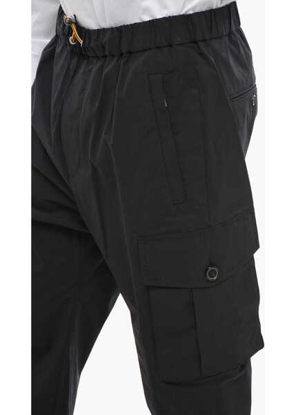 Pantaloni casual DSQUARED2 Cotton Pully Pants With Drawstring Black Barbati (BM 14798947) 3