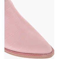 Ghete AMIRI pentru Barbati - Ghete AMIRI Croco Embossed Suede Jodhpur Western Booties 5Cm Pink Barbati (BM 14799652) - B-mall.ro