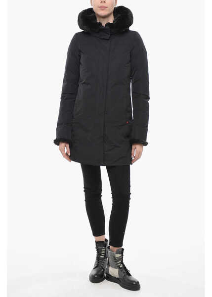 Paltoane Woolrich Padded Luxury Boulder Coat With Faux Fur Black Femei (BM 14799694) 4